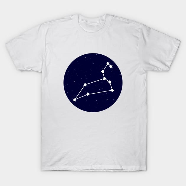 Leo Zodiac Constellation T-Shirt by lulubee